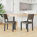 vidaXL Étkezőszék 2 pcs Kubu rattán Fekete Mosás 46 x 55 x 84 cm