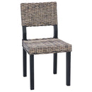 vidaXL Étkezőszék 2 pcs Kubu rattán Fekete Mosás 46 x 55 x 84 cm