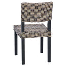 vidaXL Étkezőszék 2 pcs Kubu rattán Fekete Mosás 46 x 55 x 84 cm