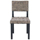 vidaXL Étkezőszék 2 pcs Kubu rattán Fekete Mosás 46 x 55 x 84 cm