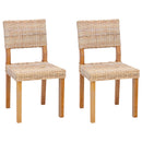 vidaXL Étkezőszék 2 pcs Kubu rattán Természetes 46 x 55 x 84 cm