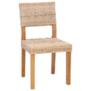 vidaXL Étkezőszék 2 pcs Kubu rattán Természetes 46 x 55 x 84 cm