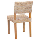 vidaXL Étkezőszék 2 pcs Kubu rattán Természetes 46 x 55 x 84 cm