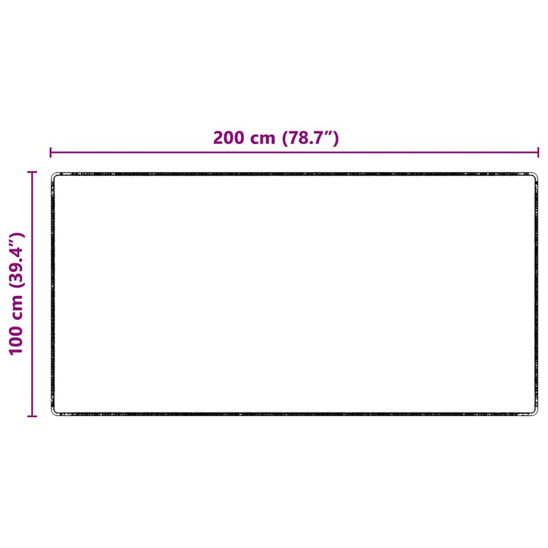 vidaXL Szőnyeg futó Sötétszürke 100 x 200 cm 100% Polipropilén