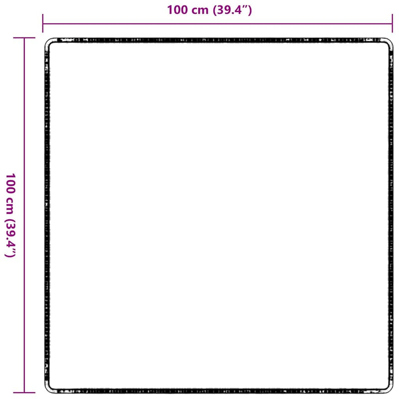 vidaXL Szőnyeg futó Világosszürke 100 x 100 cm 100% Polipropilén