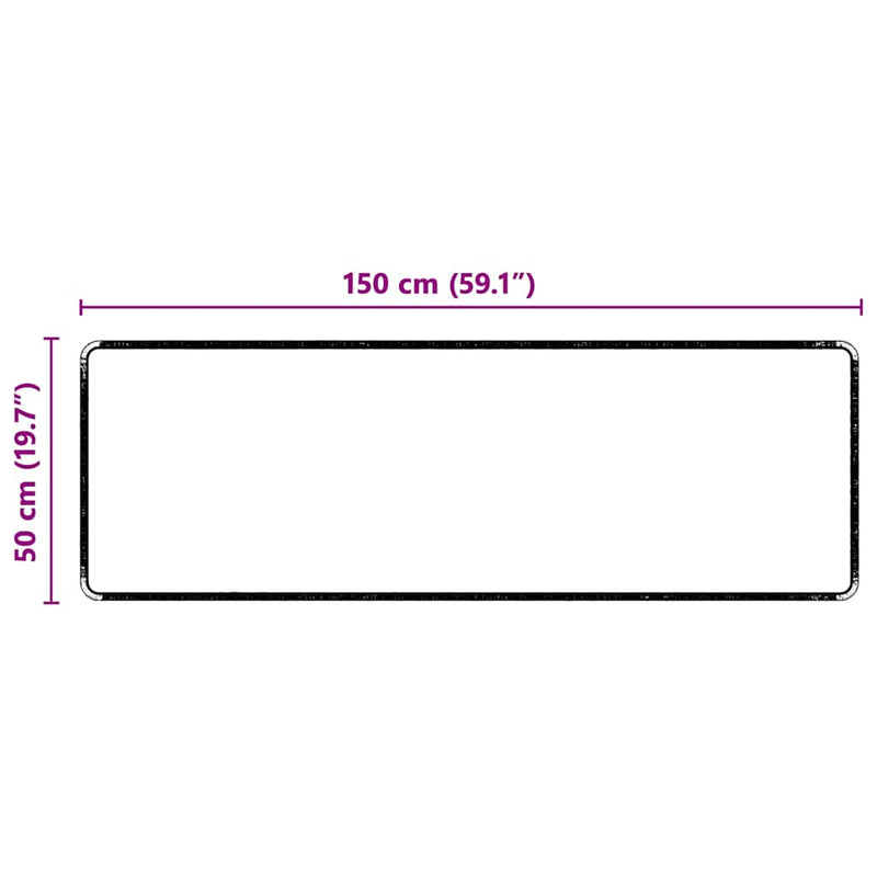 vidaXL Szőnyeg futó Szürke 50 x 150 cm 100% Polipropilén Tuftr
