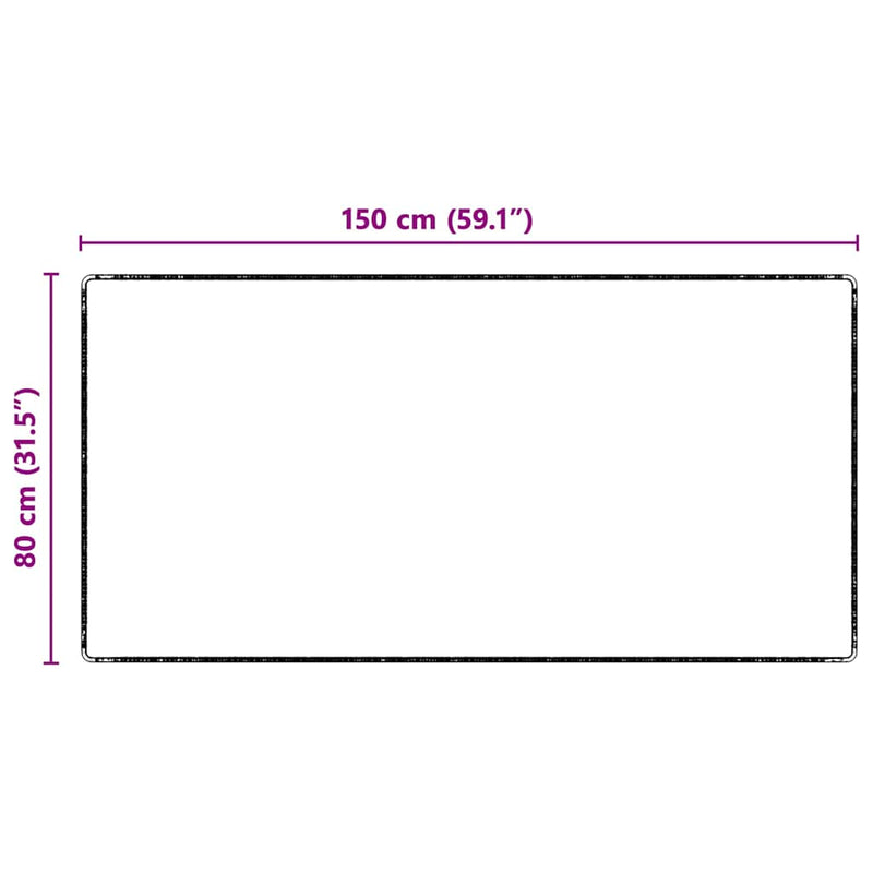 vidaXL Szőnyeg futó Fekete 80 x 150 cm 100% Polipropilén Tuftr