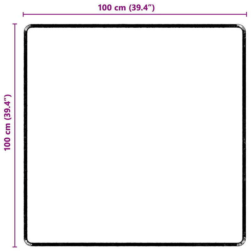 vidaXL Szőnyeg futó Fekete 100 x 100 cm 100% Polipropilén Tuftr