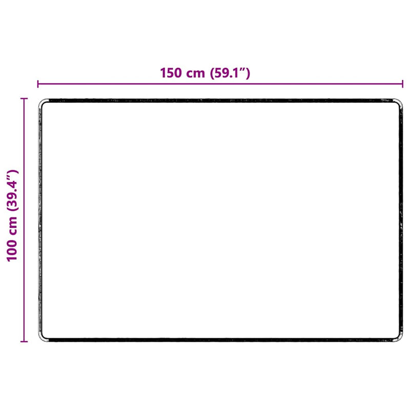 vidaXL Szőnyeg futó Fekete 100 x 150 cm 100% Polipropilén Tuftr