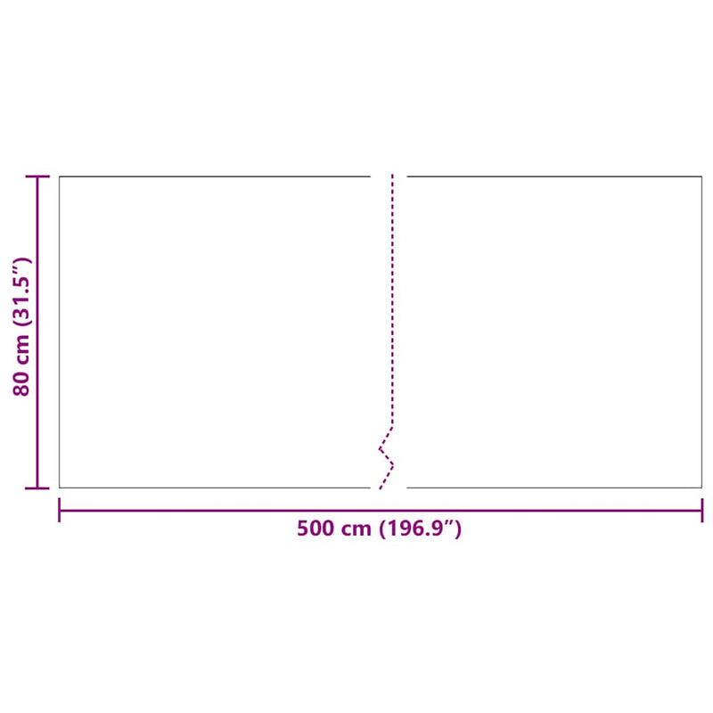 vidaXL Szőnyeg futó Világosszürke 80 x 500 cm szövet