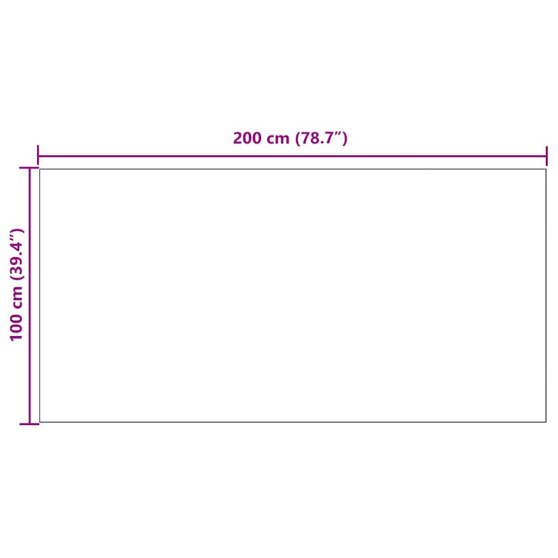 vidaXL Szőnyeg futó Világosszürke 100 x 200 cm szövet
