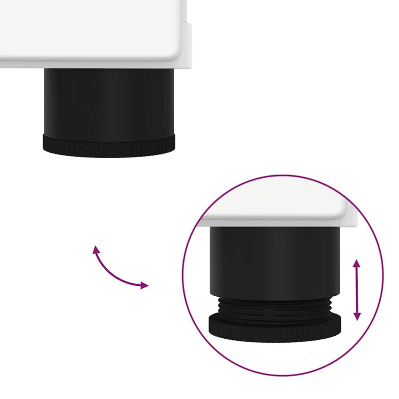 vidaXL Fürdőszoba bútor szett tárolóval 2 pcs Fehér Faanyag & Fém