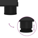 vidaXL Fürdőszoba bútor szett tárolóval 2 pcs Fekete Faanyag & Fém