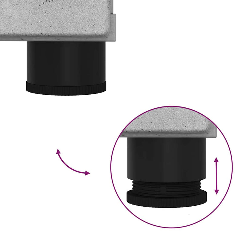 vidaXL Fürdőszoba bútor szett ajtóval 2 pcs Beton Szürke Faanyag & Fém