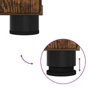 vidaXL Fürdőszoba bútor szett 2 pcs Füstölt tölgy Faanyag & Fém