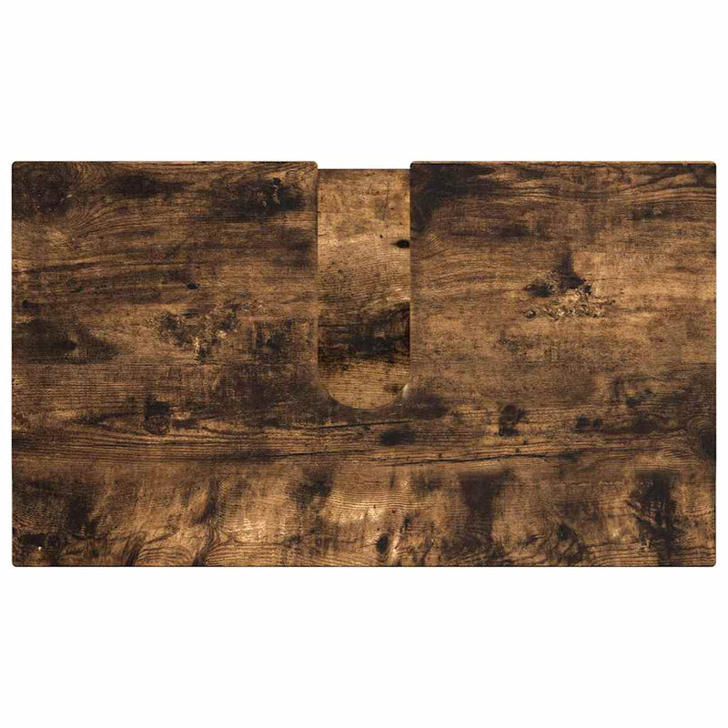 vidaXL Fürdőszoba bútor szett 2 pcs Füstölt tölgy Faanyag & Fém