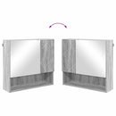 vidaXL Fürdőszoba bútor szett 2 pcs Szürke Sonoma Faanyag & Fém