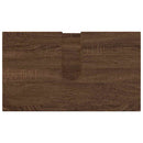 vidaXL Fürdőszoba bútor szett ajtóval 2 pcs Barna Tölgy Faanyag & Fém