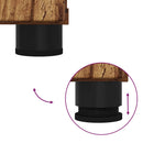 vidaXL Fürdőszoba bútor szett tárolóval 2 pcs Öreg fa Faanyag & Fém