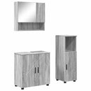 vidaXL Fürdőszoba bútor szett 3 db Szürke Sonoma 61 x 35 x 64 cm
