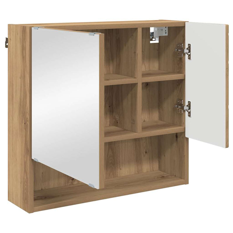 vidaXL Fürdőszoba bútor szett 3 pcs kézműves tölgy 61 x 35 x 64 cm