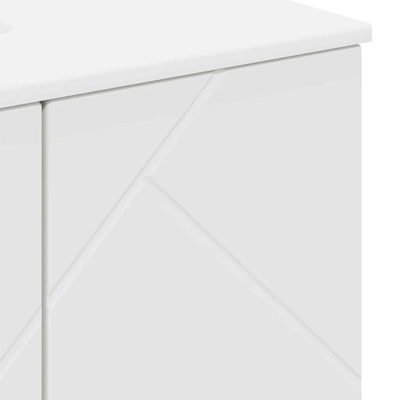 vidaXL Fürdőszoba bútor szett 3 pcs Fehér 61 x 35 x 64 cm Faanyag