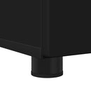 vidaXL Fürdőszoba bútor szett fiókkal 3 pcs Fekete Faanyag & Fém