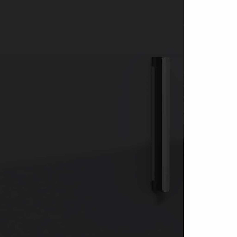 vidaXL Fürdőszoba bútor szett fiókkal 3 pcs Fekete Faanyag & Fém