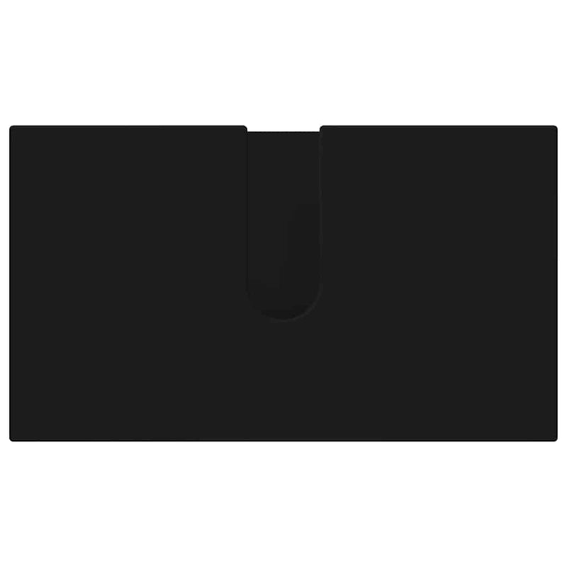 vidaXL Fürdőszoba bútor szett fiókkal 3 pcs Fekete Faanyag & Fém