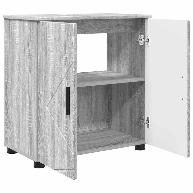 vidaXL Fürdőszoba bútor szett 3 pcs Szürke sonoma 61 x 35 x 64 cm