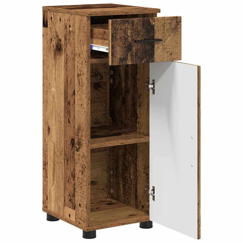 vidaXL Fürdőszoba bútor szett 3 pcs Régi fa 61 x 35 x 64 cm Faanyag