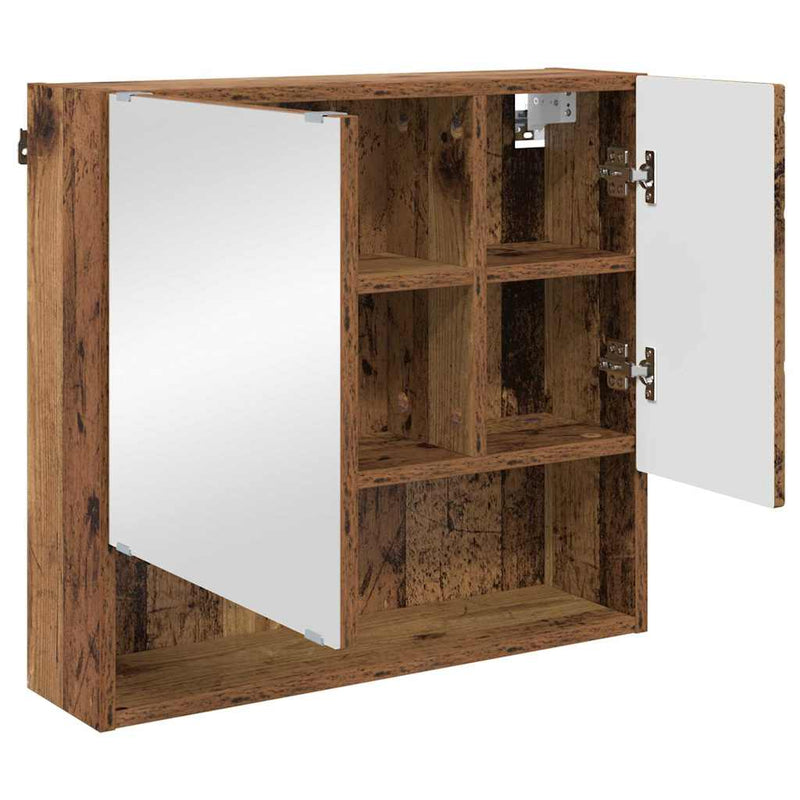 vidaXL Fürdőszoba bútor szett 3 pcs Régi fa 61 x 35 x 64 cm Faanyag
