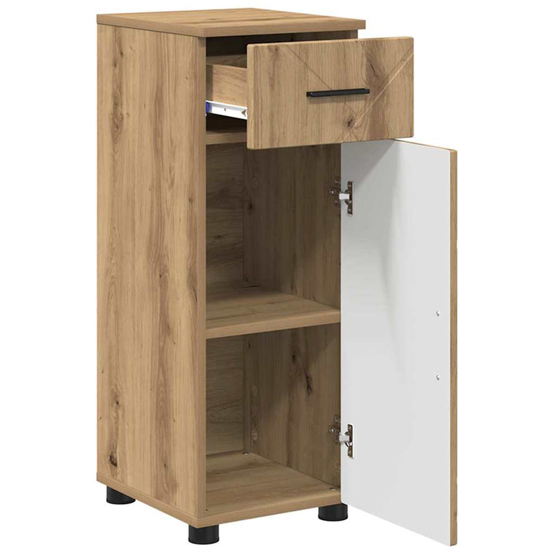 vidaXL Fürdőszoba bútor szett 3 pcs kézműves tölgy 61 x 35 x 64 cm