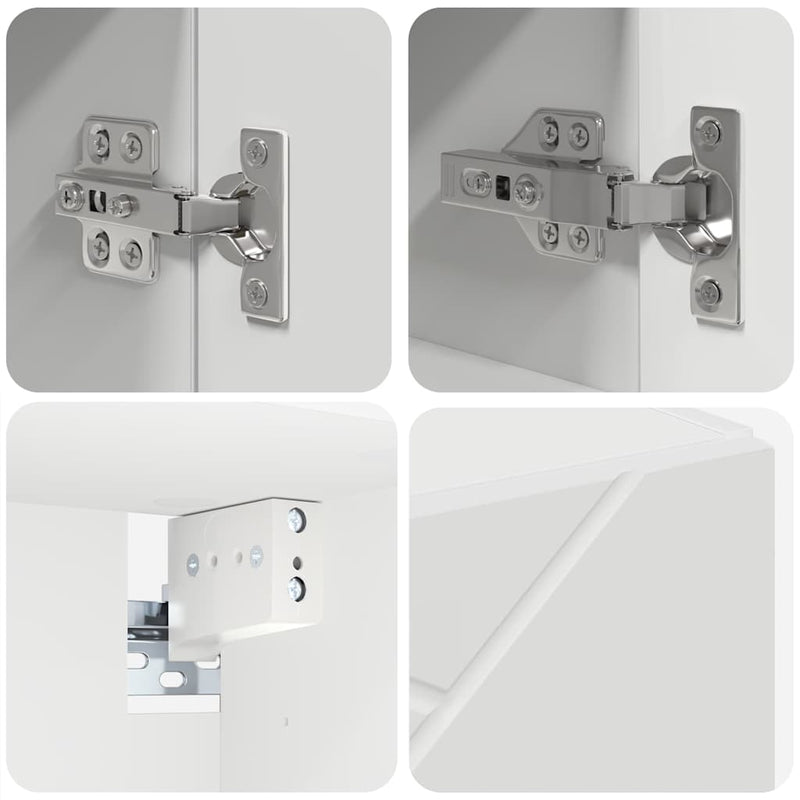 vidaXL Fürdőszoba bútor szett 4 pcs Fehér 61 x 35 x 64 cm Faanyag
