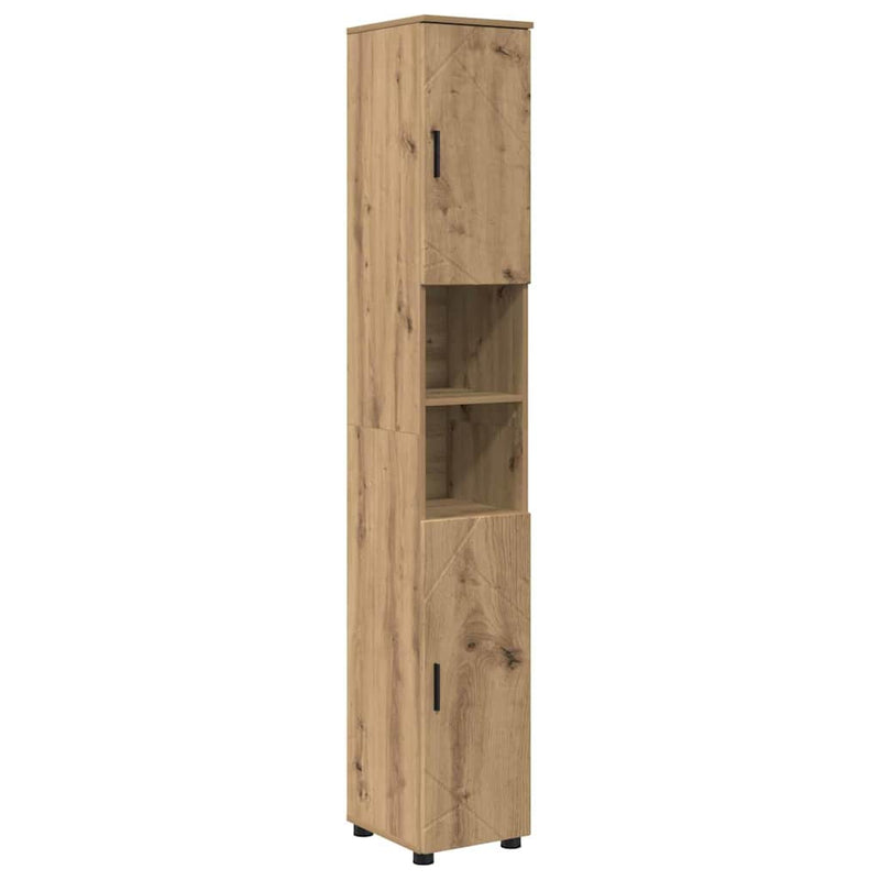 vidaXL Fürdőszoba bútor szett 4 pcs kézműves tölgy 61 x 35 x 64 cm