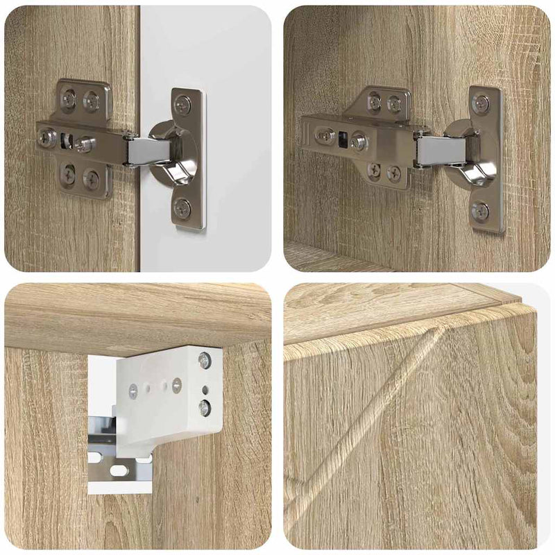 vidaXL Fürdőszoba bútor szett 4 pcs sonoma tölgy 61 x 35 x 64 cm