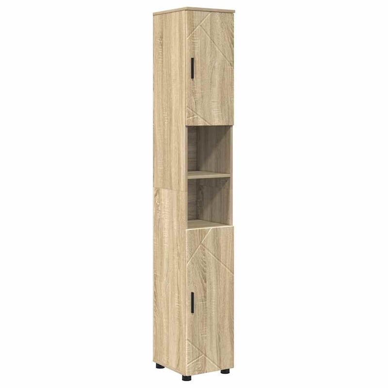 vidaXL Fürdőszoba bútor szett 4 pcs sonoma tölgy 61 x 35 x 64 cm