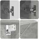 vidaXL Fürdőszoba bútor szett fiókkal 4 pcs Beton Szürke Faanyag & Fém