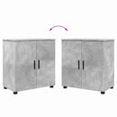 vidaXL Fürdőszoba bútor szett fiókkal 4 pcs Beton Szürke Faanyag & Fém