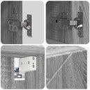 vidaXL Fürdőszoba bútor szett 4 pcs Szürke Sonoma Faanyag & Fém