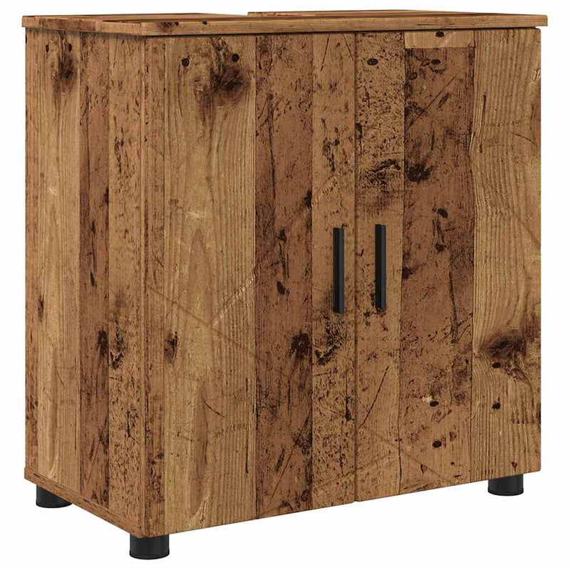 vidaXL Fürdőszoba bútor szett 5 pcs Régi fa 61 x 35 x 64 cm Faanyag