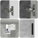 vidaXL Fürdőszoba bútor szett fiókkal 5 pcs Beton Szürke Faanyag & Fém