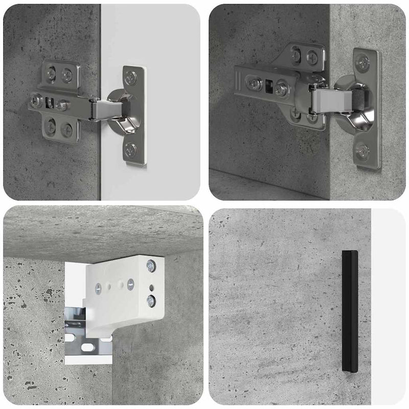 vidaXL Fürdőszoba bútor szett 5 pcs Beton szürke 61 x 35 x 64 cm