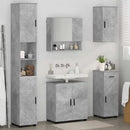 vidaXL Fürdőszoba bútor szett fiókkal 5 pcs Beton Szürke Faanyag & Fém