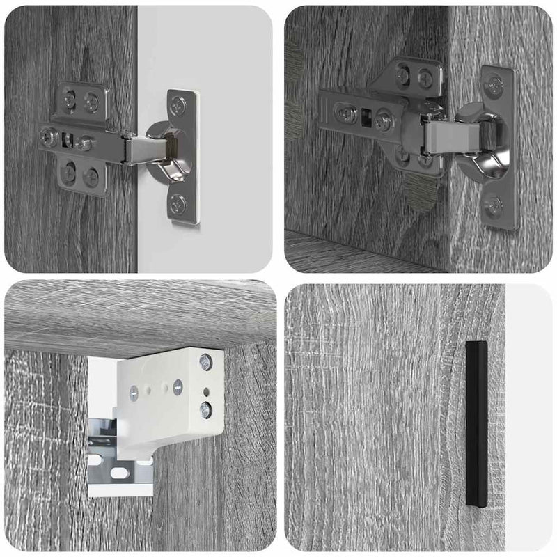 vidaXL Fürdőszoba bútor szett 5 pcs Szürke sonoma 61 x 35 x 64 cm