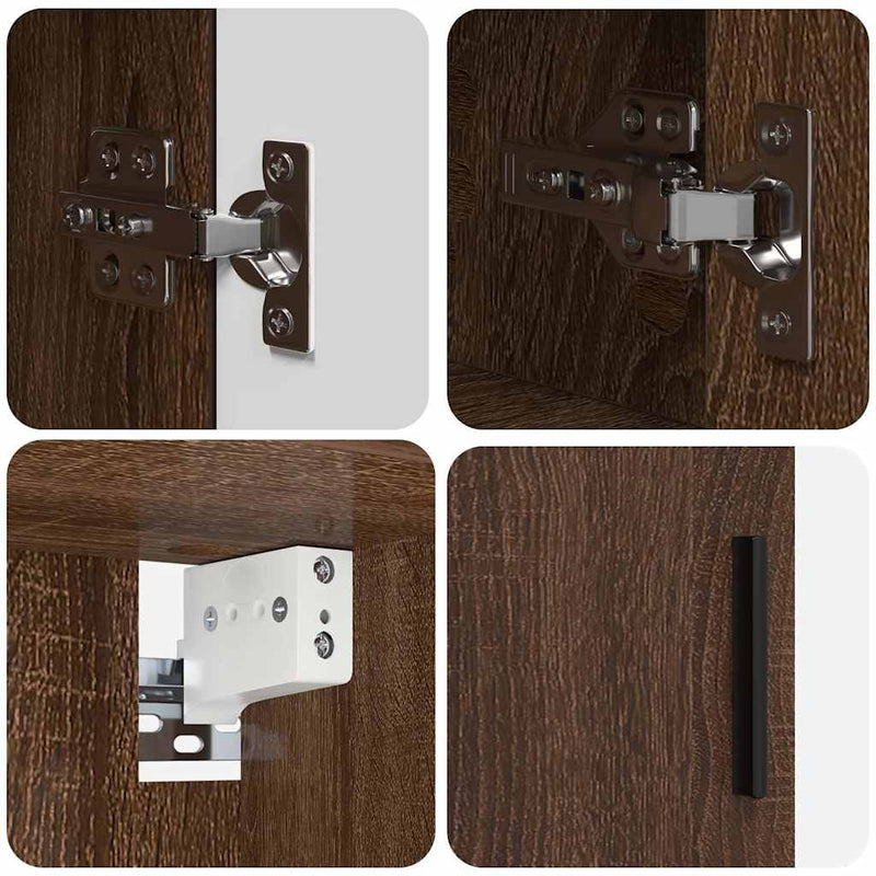 vidaXL Fürdőszoba bútor szett 5 pcs barna tölgy 61 x 35 x 64 cm