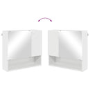 vidaXL Fürdőszoba bútor szett 4 pcs Magas Fényű Fehér Faanyag & Fém