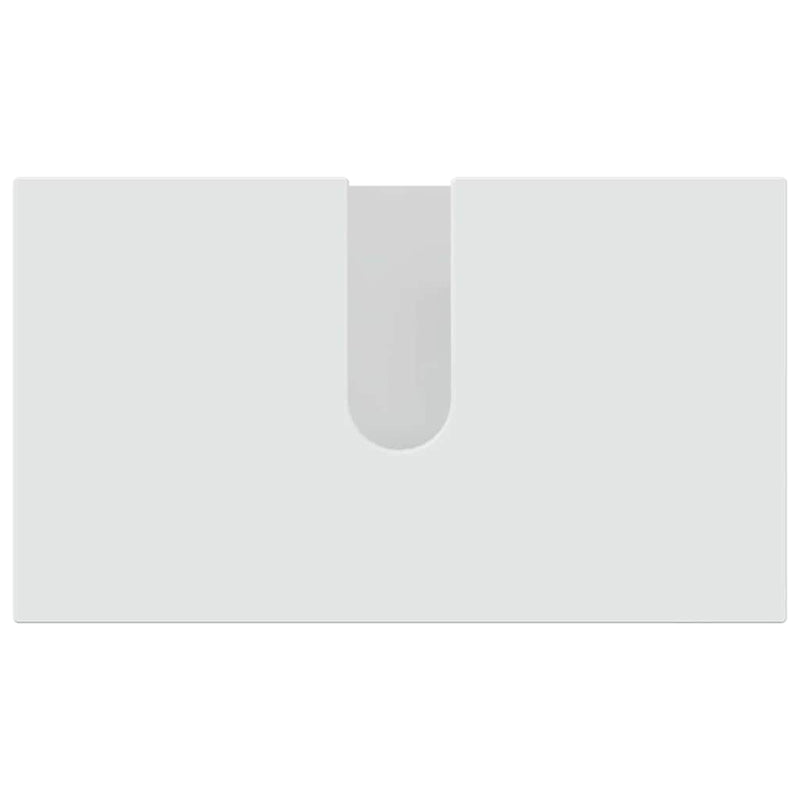 vidaXL Fürdőszoba bútor szett 4 pcs Magas Fényű Fehér Faanyag & Fém