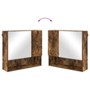 vidaXL Fürdőszoba bútor szett 4 pcs Füstölt tölgy Faanyag & Fém