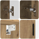 vidaXL Fürdőszoba bútor szett 4 pcs Artisan tölgy Faanyag & Fém